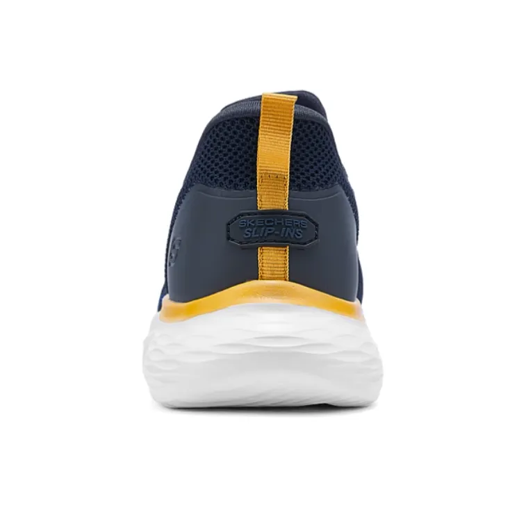 Skechers Anti Slip Wear Resistant Low Top Casual Shoes Men's Marine Blue-3