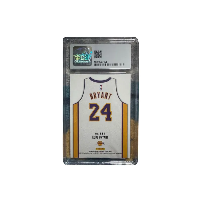 PANINI 2018 19 Threads Small Tank Top, Lakers, Kobe, Bryant Disco Refringence Dazzle Fold CSG 9.5 Graded Cards 1 Pc-1