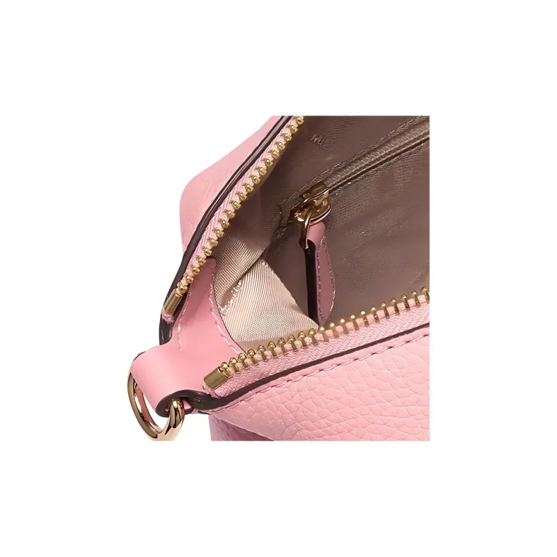 MICHAEL KORS Cow Leather With Artificial Leather Crossbody One Shoulder Dumpling Bag Handbag Medium Size Women's Pink-4