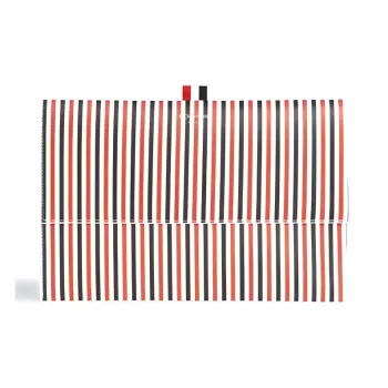 THOM BROWNE· Lambskin Handbag Clutch Women's Black White Red Multicolor