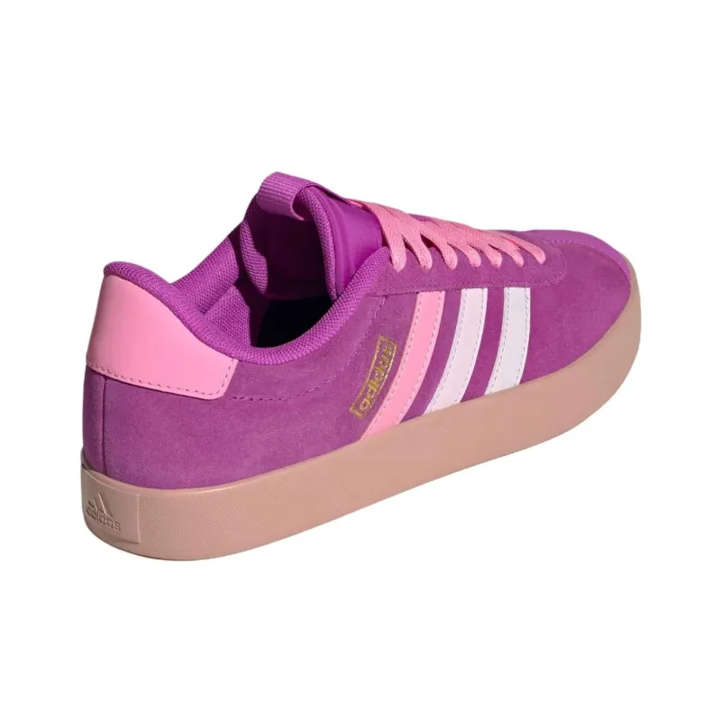Adidas VL COURT 3.0 Anti Slip Wear Resistant Low Top Skateboard Shoes Women's Purple-3