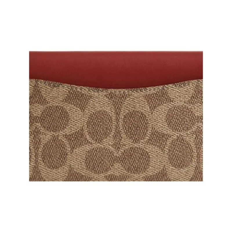 COACH Canvas Wallet Medium Size Women's Tan-3