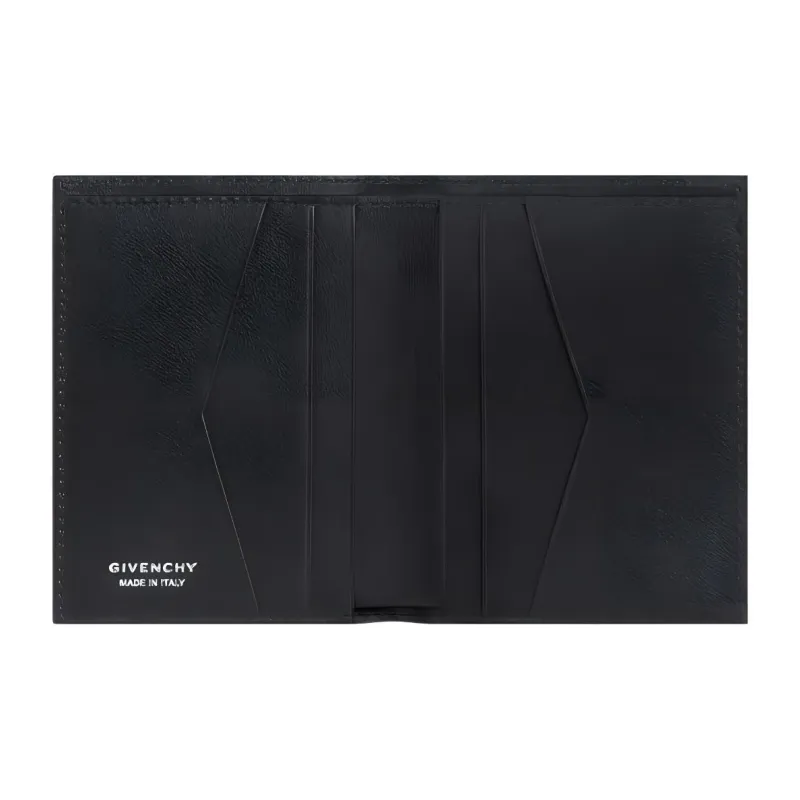 Givenchy Grained Calfskin Card Holder Wallet Men's Black-1