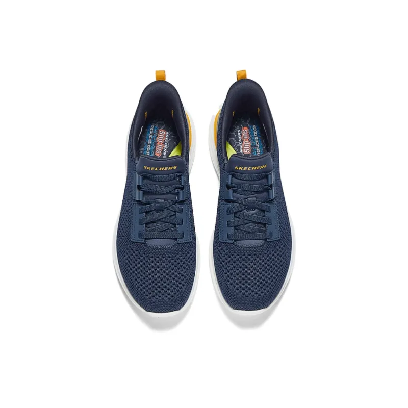 Skechers Anti Slip Wear Resistant Low Top Casual Shoes Men's Marine Blue-2