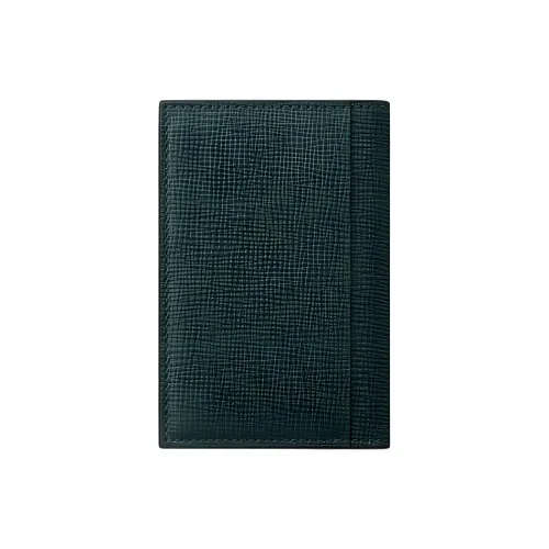 CARTIER Grained Calfskin Card Holder Unisex Pine Green