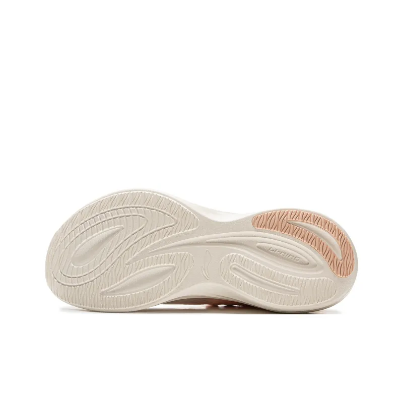 LiNing Support Cushioning Slip-Resistant Abrasion-Resistant Lightweight Low-Top Running Shoes Women's White Orange-6