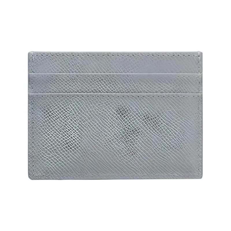 DIOR 30 Montaigne Grained Calfskin Card Clip Card Holder Women's Cloud Blue-2