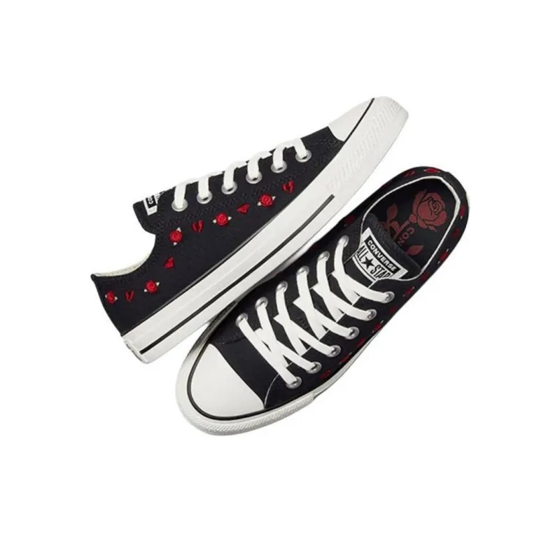 Converse Chuck Taylor All Star Anti-Slip Wear-Resistant Low-Top Canvas Shoes Women's Black-3