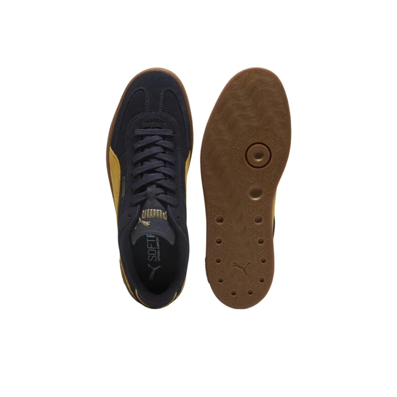 PUMA Club II Era Anti Slip Wear Resistant Low Top Skateboard Shoes Men's Blue Yellow-3
