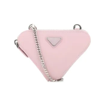 PRADA Saffiano Leather Portable One Shoulder Crossbody Clutch Mini Women's Pink