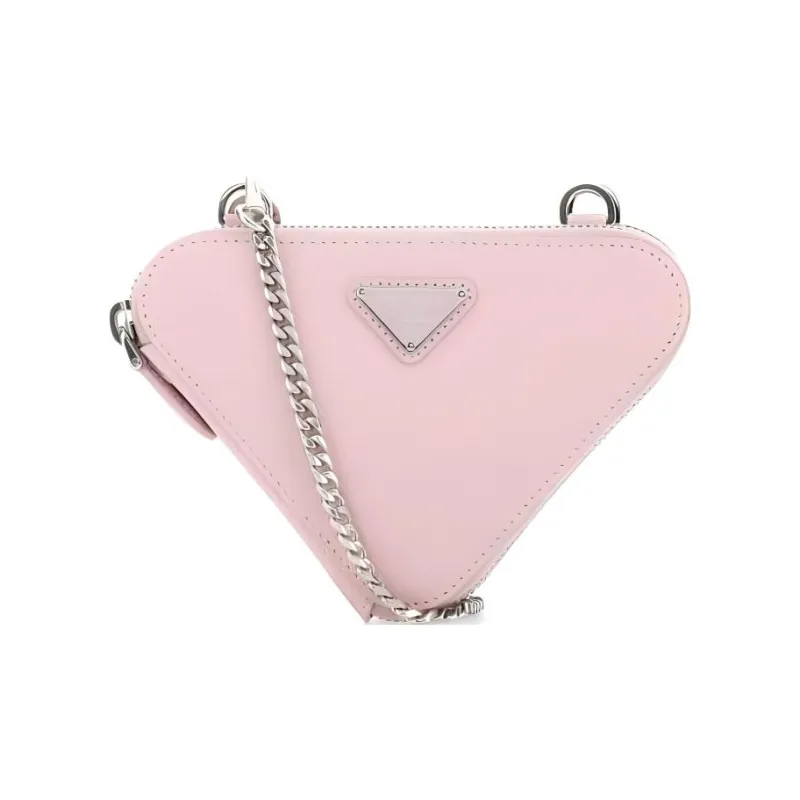 PRADA Saffiano Leather Portable One Shoulder Crossbody Clutch Mini Women's Pink-0