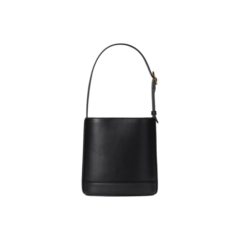 GUCCI Smooth Leather Bucket Bags Shoulder Bags Mini Women's Black-4