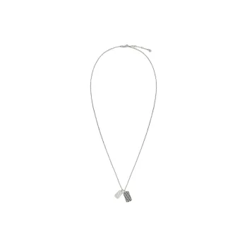 FENDI Hexagon Double Pendant Necklace