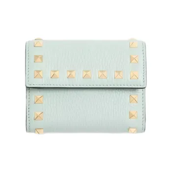 Valentino Grained Calfskin Wallet Women's Green