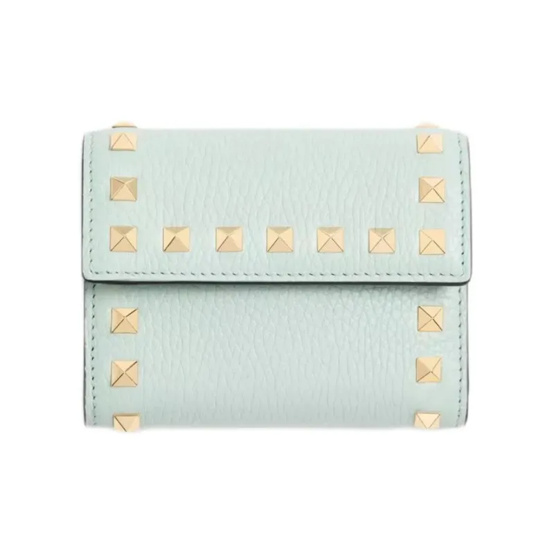 Valentino Grained Calfskin Wallet Women's Green-0