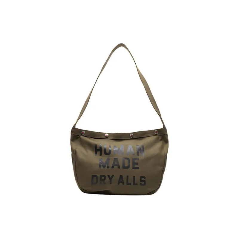 HUMAN MADE Cotton Canvas Bag, Shoulder Bag, Crossbody Bag Unisex Green-2