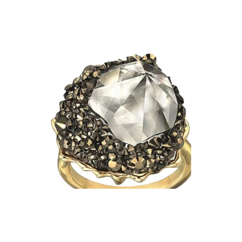 Swarovski Crystal Rings Women's Gold-2