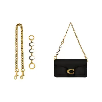 Lan Bao Fan Metal Shoulder Bag, Metal Bag, Accessory Bag, Strap Women's Gold