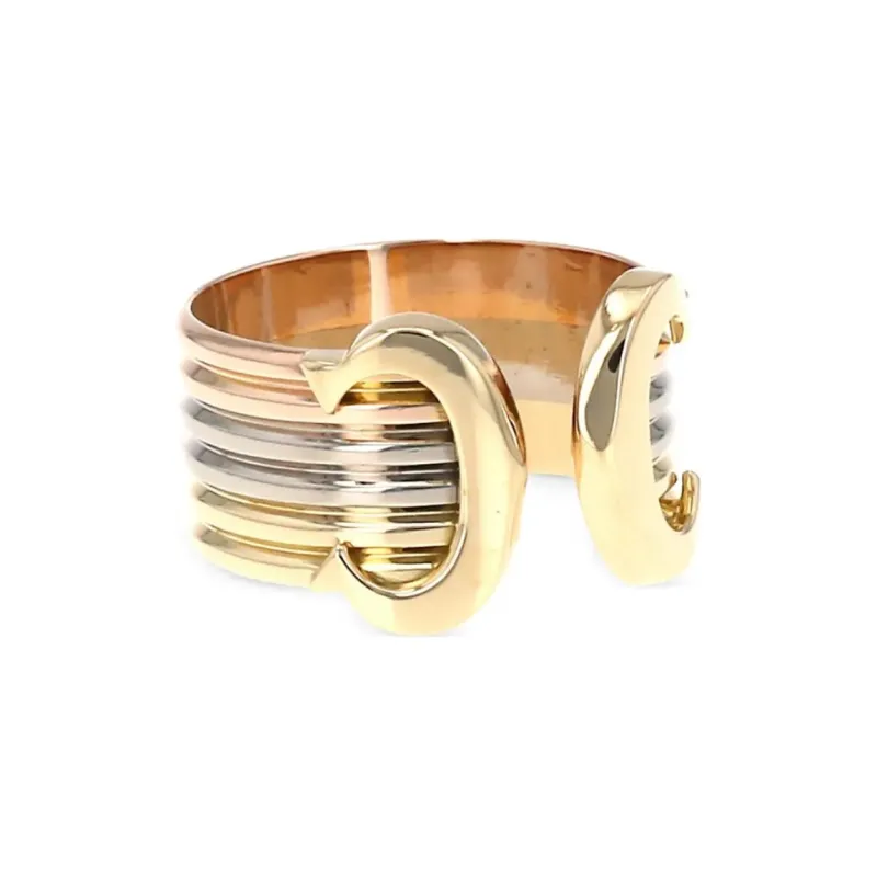 Cartier 18kt Yellow Gold Open Cartier C Bracelet-2