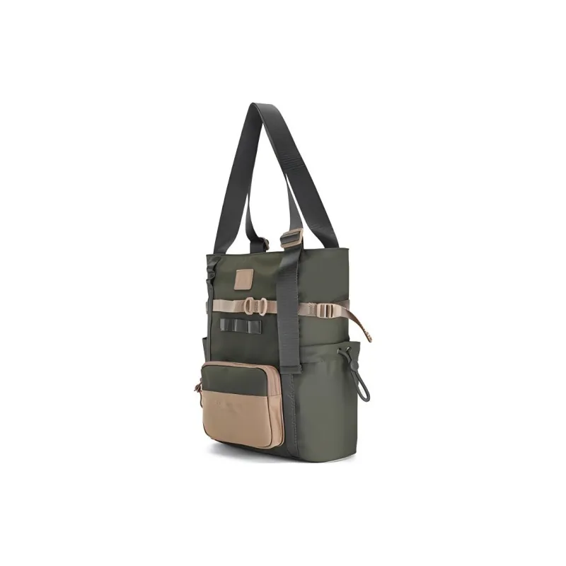 FILA Fabric Tote Bag, Shopping Bag, Handbag, Shoulder Bag Unisex Dark Gray Green-2