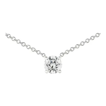 BVLGARI 18K White Gold Plated Target Diamond Necklaces Unisex Silver