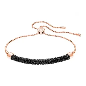 Swarovski Rose Gold, Crystal Bracelets Women's Black