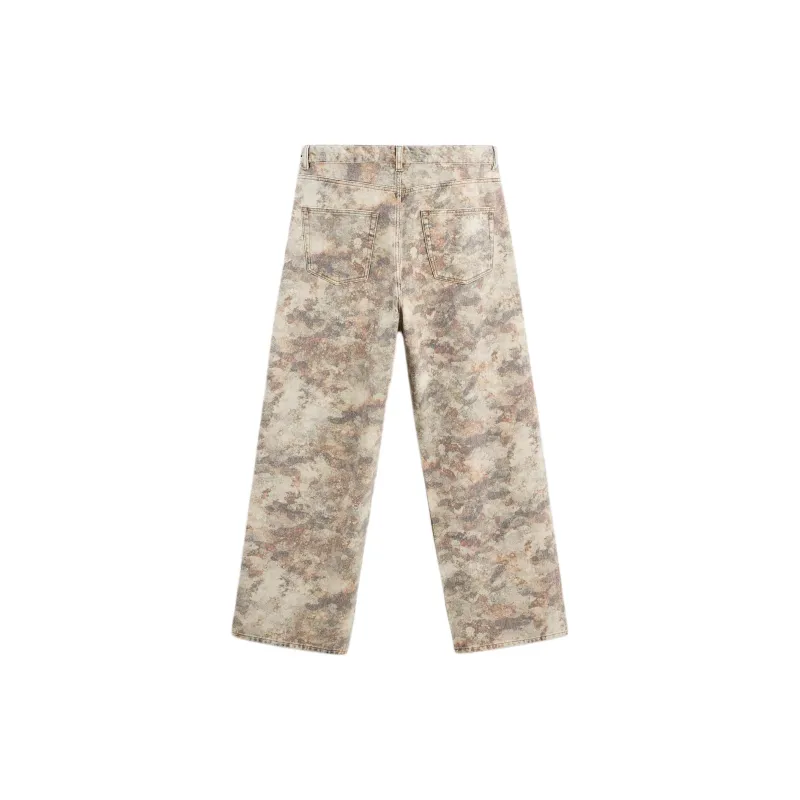 ZARA Casual Pants Men's Brown Yellow-1