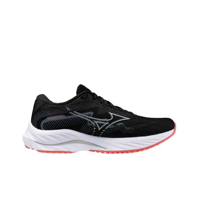 Mizuno Wave Rider 27 Cushioning Low Top Training Shoes Women's Black-1