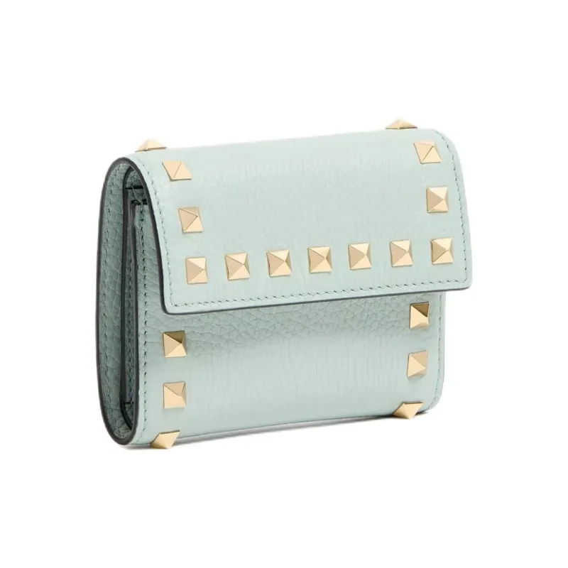 Valentino Grained Calfskin Wallet Women's Green-1