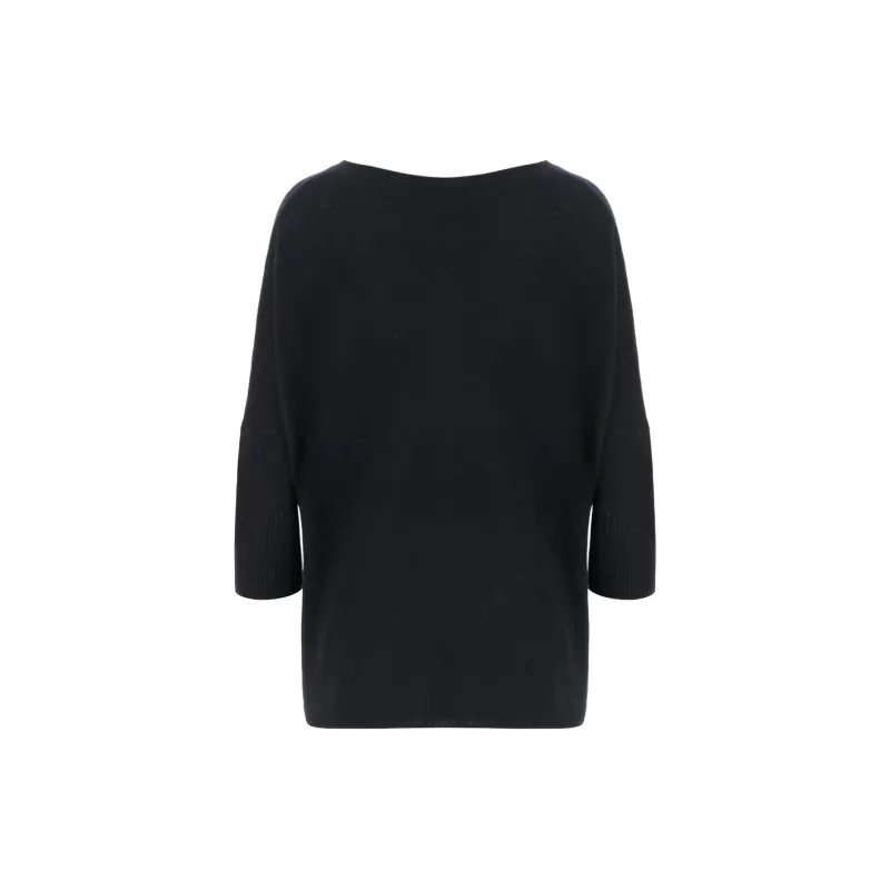 ALLUDE Boat neck Sweater-1