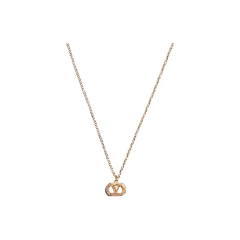 Valentino Metal Necklaces Unisex Gold-1