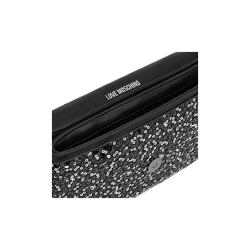 LOVE MOSCHINO Fabric Clutch Women's Black-4