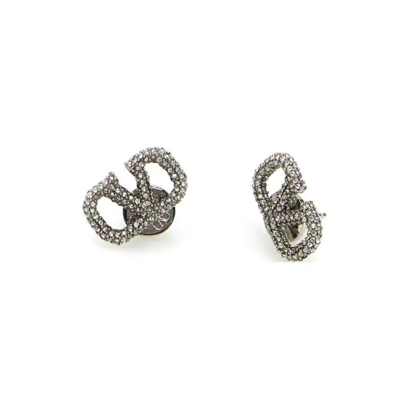 Valentino Brass Earrings Women's Silver-1