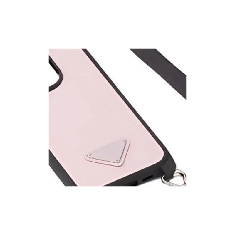 PRADA Saffiano Leather IPhone 14 Pro Case Bag Accessory Women's Pink-3