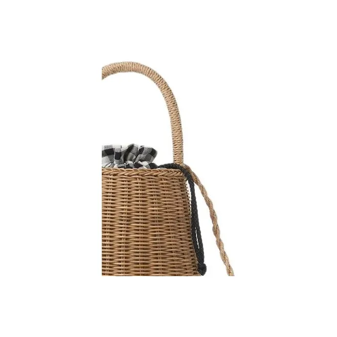 ZARA Cotton Bucket Bags Shoulder Bag Crossbody Bag Handbag Women's Light Beige Yellow-4