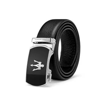Maserati Top Grain Cow Leather Belts Men's Width 3.5cm