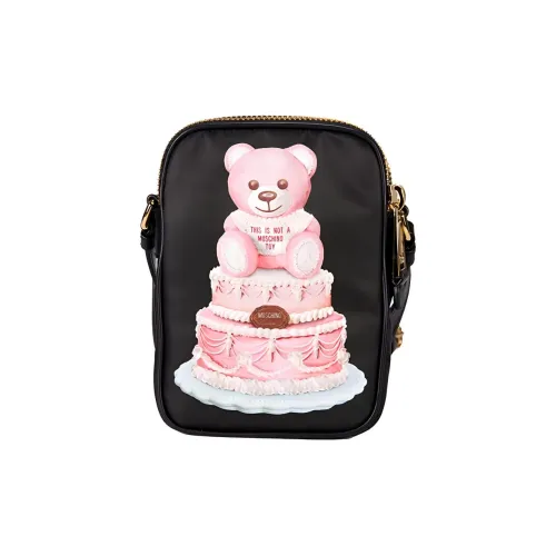 MOSCHINO Nylon Fabric Crossbody Bag Regular Women's Black