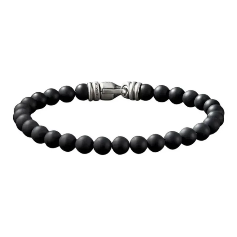 David Yurman Sterling Silver Spiritual Beads Bracelet 6mm-1