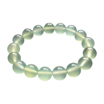 Jade Charm Yao Serpentine Jade Round Bead Plain Band Beaded Bracelet Unisex