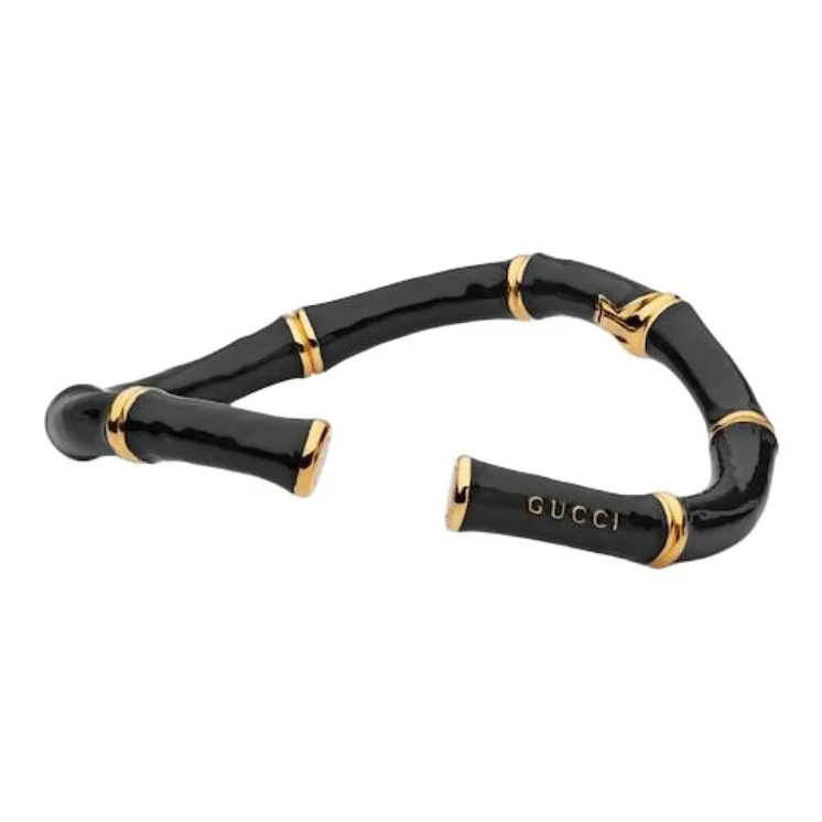 GUCCI Enamel, Metal, Aluminum Necklaces Unisex Black-2