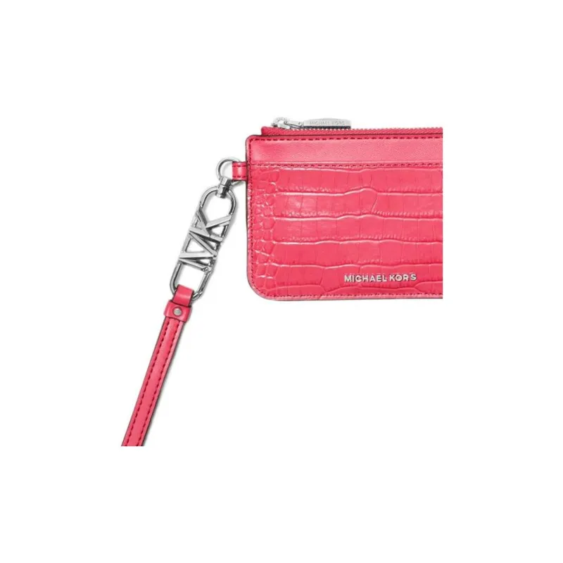 MICHAEL KORS Leather Card Holder Small Size Women's Pink-4