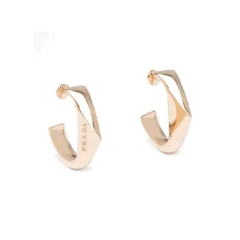PRADA Gold Earrings Women's Gold