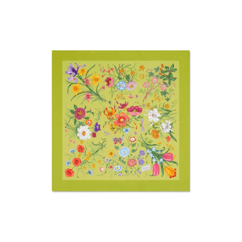GUCCI Silk Scarves Unisex Green-0