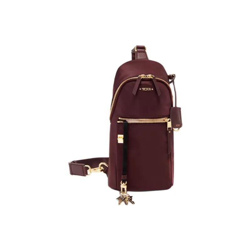 TUMI Voyageur Nylon One Shoulder Crossbody Sling Bags Women's Beet Red-1