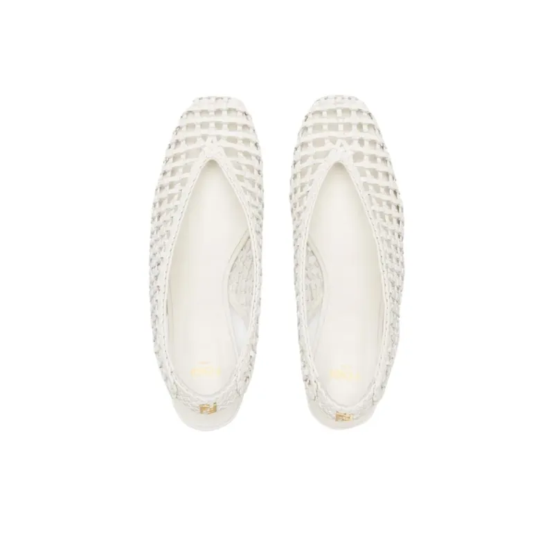 FENDI 2025 Spring And Summer Collection Slim Heel High Heels 4.6cm Women's White-4