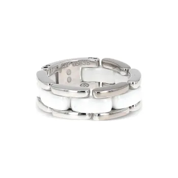 CHANEL Ceramic Rings Women's Silver