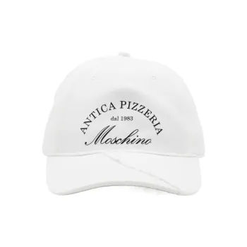 MOSCHINO Logo Printed Curved Peak Cap