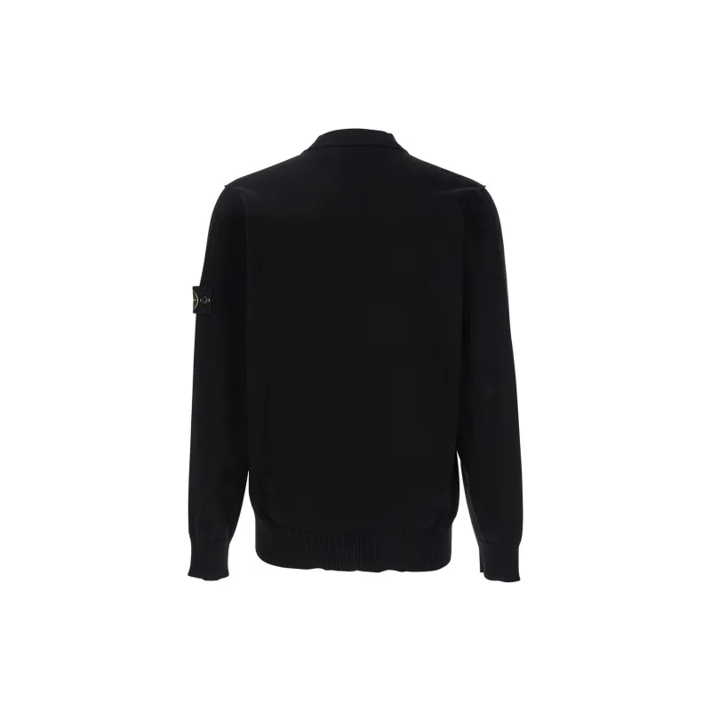 STONE ISLAND Compass Patch V Neck Cardigan-1