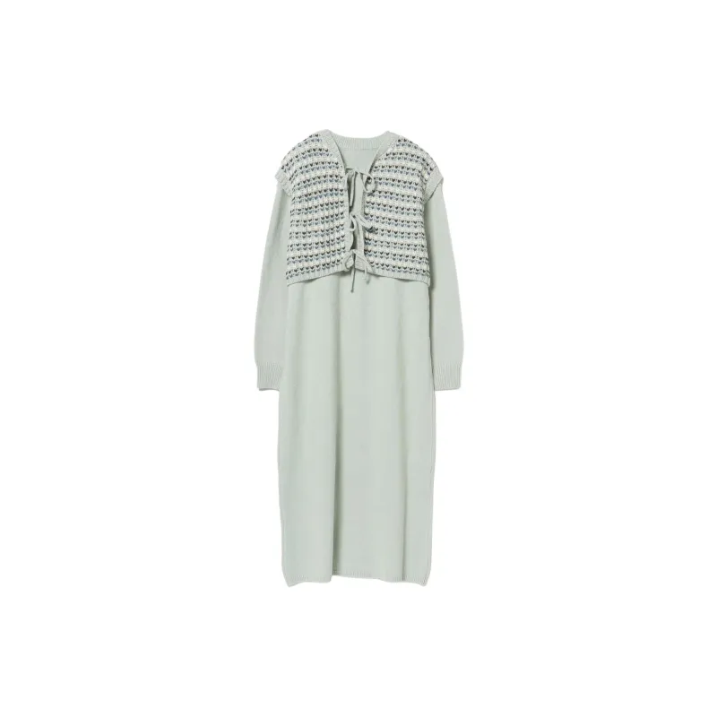 Beams Two Piece Skirt Sets Women's Blue-1