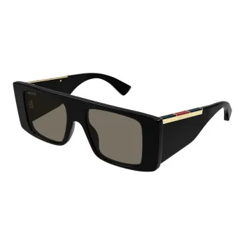GUCCI Recycled Acetate Rectangular Sunglasses Men's Black